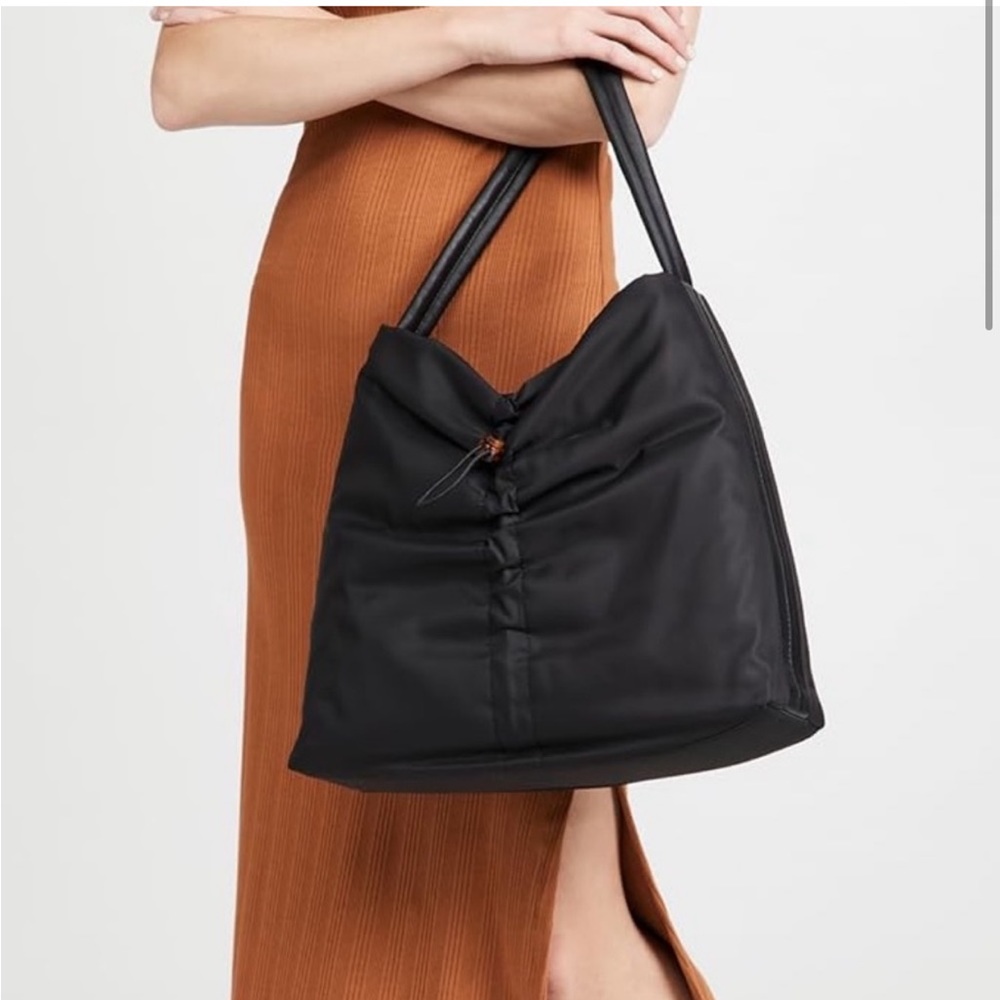 Staud Felix Nylon Shoulder Bag Black
